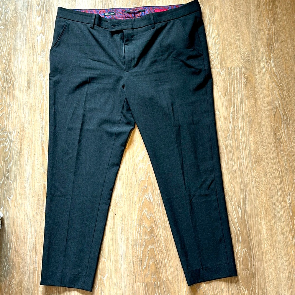 42x34 Ceramica Modern Fit Grey Dress Pants